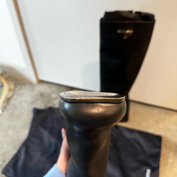 Prada Knee High Leather Boots - Picture 12 of 16